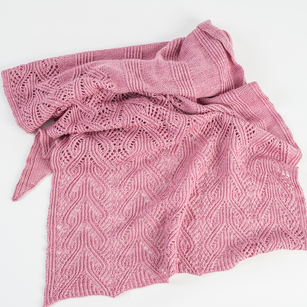 Pink Hearts in Motion Shawl - Image 3