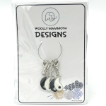 Enamel Yin Yang stitch markers (Lobster claw)