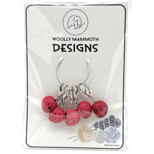 Red Skull stitch markers (Lobster claw)